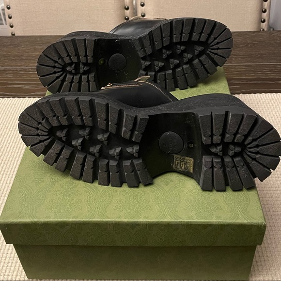 chunky authentic GUCCI mid-heel slides / loafers with horsebit - Picture 4 of 4